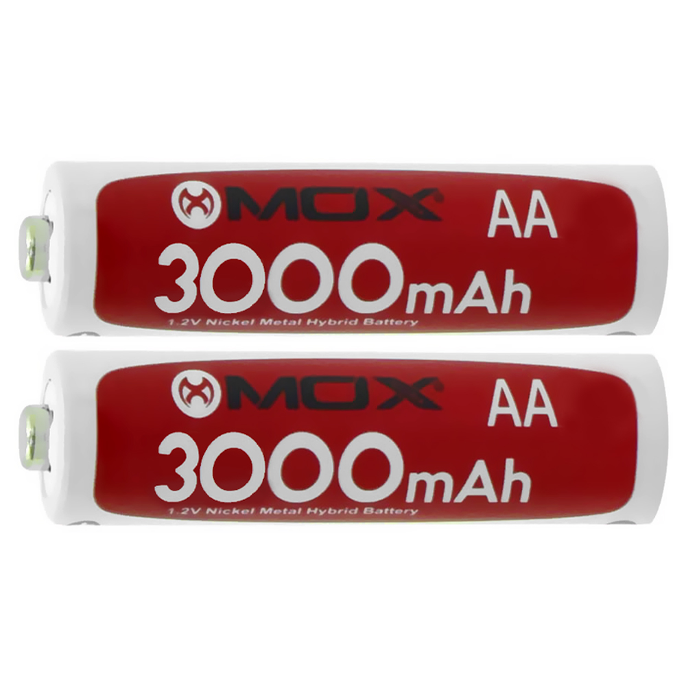 Pilha Recarregável Mox MOB2AA30 3000MAH AA - Kit com 2