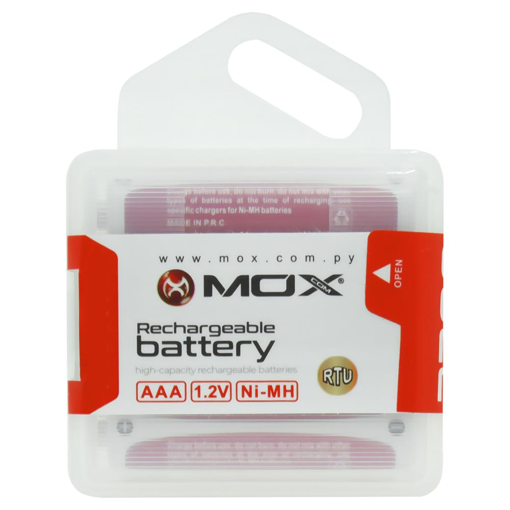 Pilha Recarregável Mox MOB4AAA30 3000MAH AAA - Kit com 4