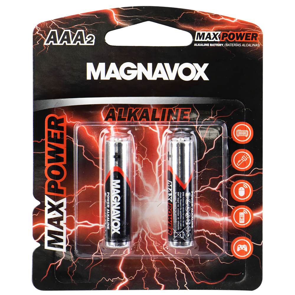 Pilhas Magnavox Max Power Alkaline AAA com 2 Pilhas - MP05111/M0