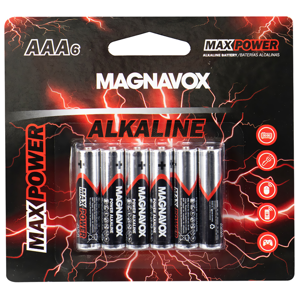 Pilhas Magnavox Max Power Alkaline AAA com 6 Pilhas - MP05131/M0