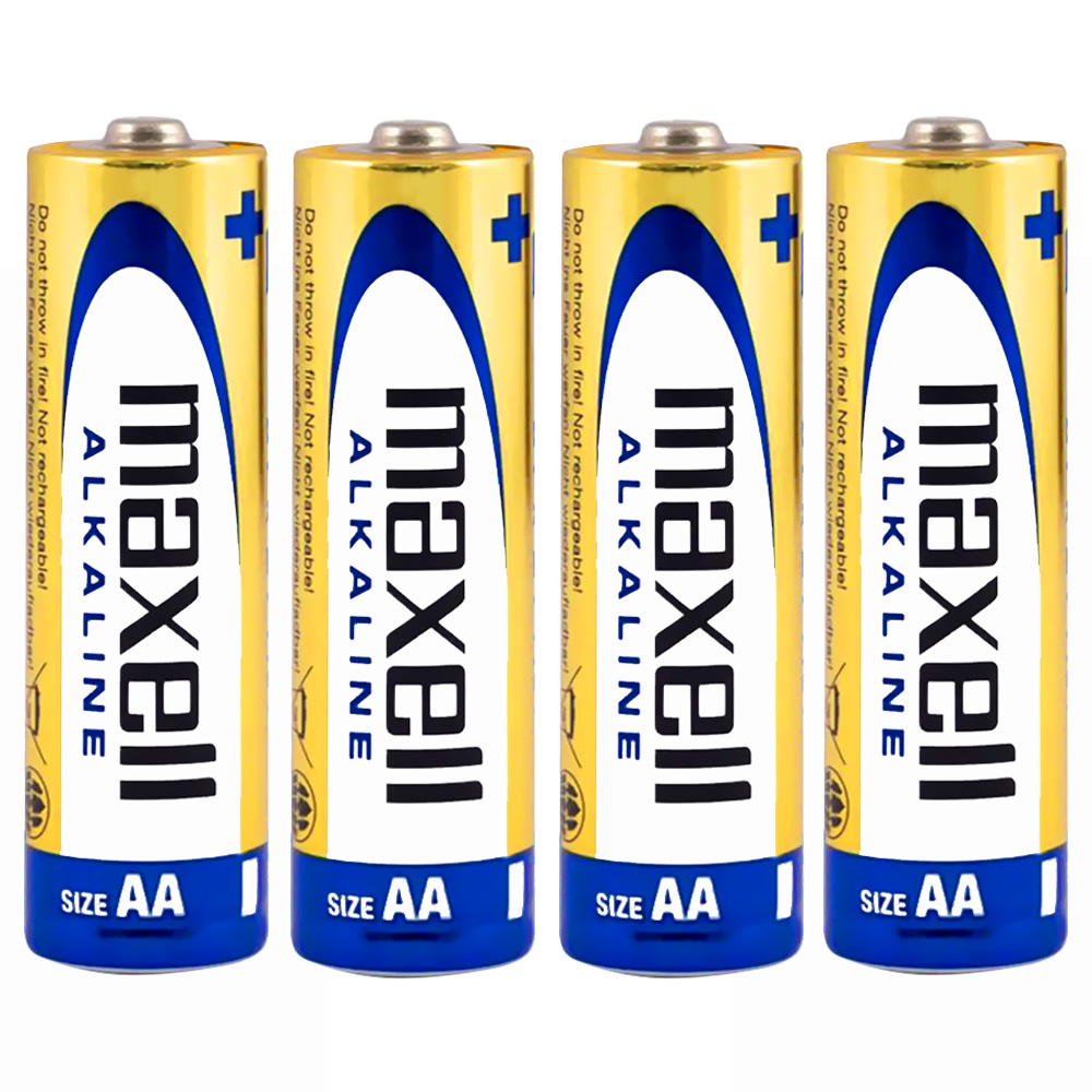 Pilhas Maxell Alkaline AA com 4 Pilhas - LR6-4BP