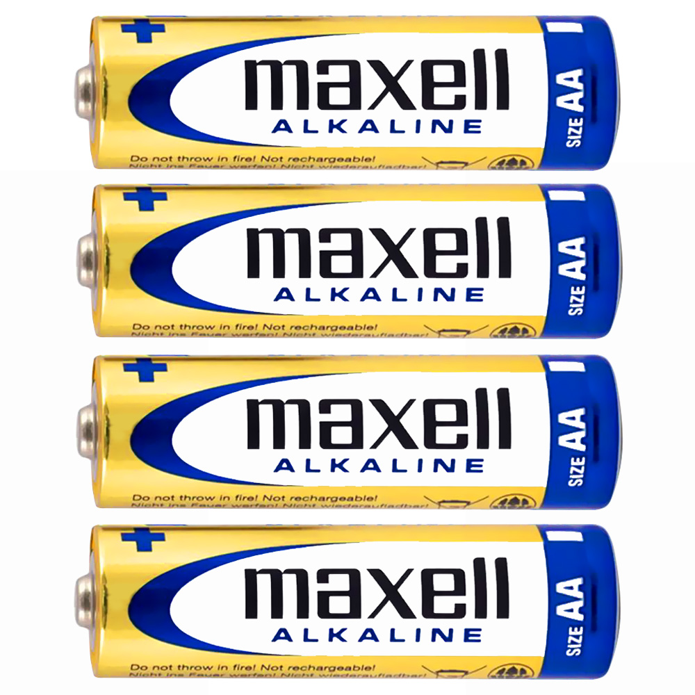 Pilhas Maxell Alkaline AA com 4 Pilhas - LR6-4BP