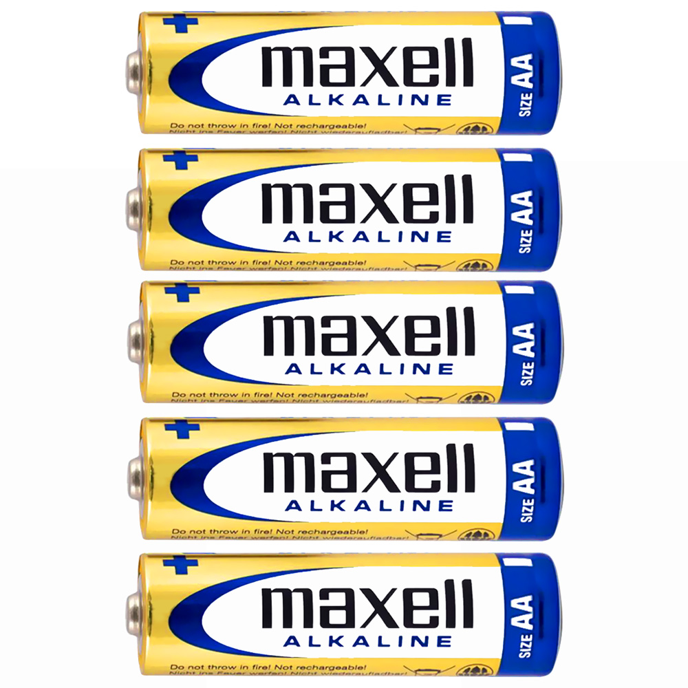 Pilhas Maxell Alkaline AA com 5 Pilhas - LR6-5TS