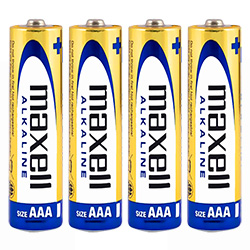 Pilhas Maxell Alkaline AAA com 4 Pilhas - LR03-4BP