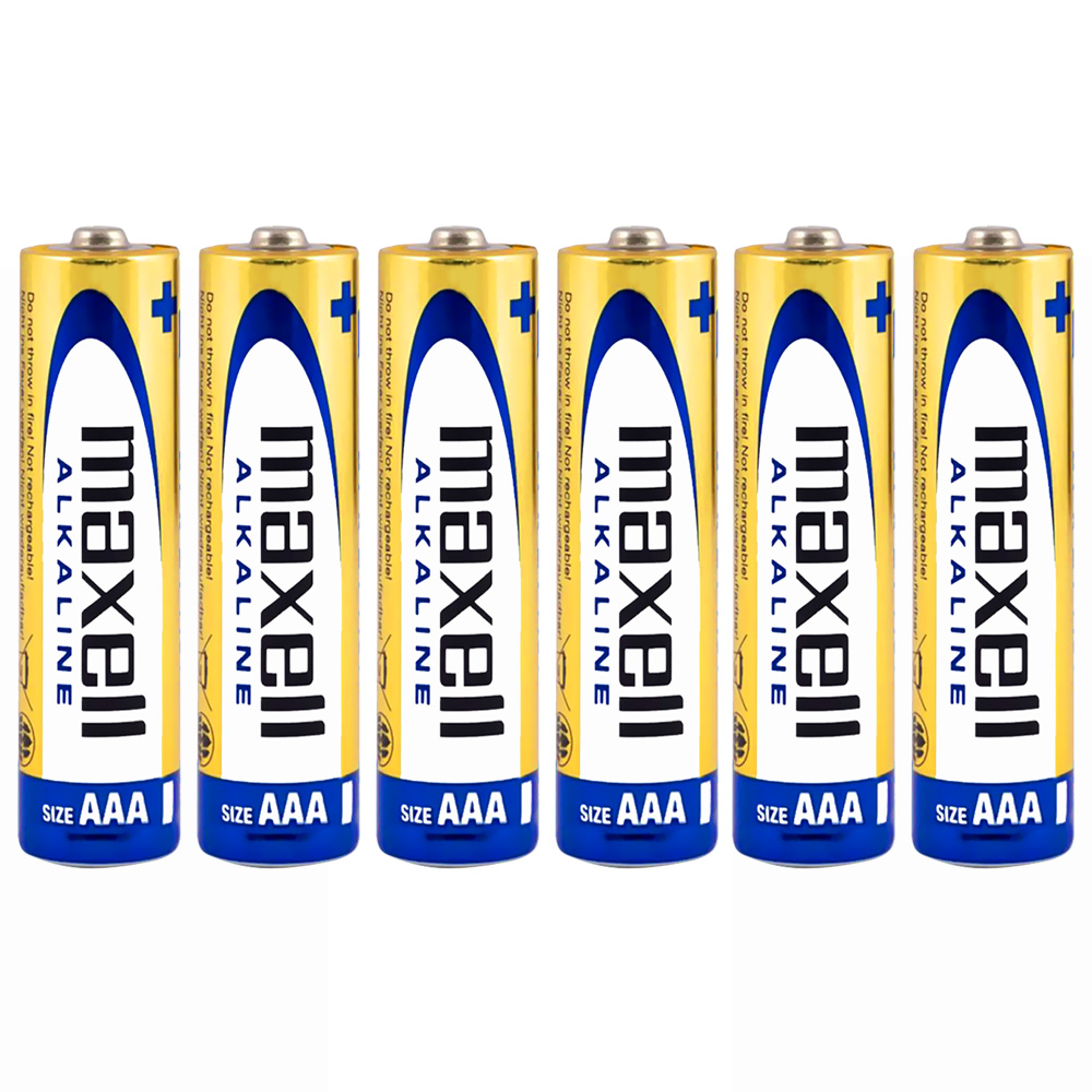 Pilhas Maxell Alkaline AAA com 6 Pilhas - LR03-6BP