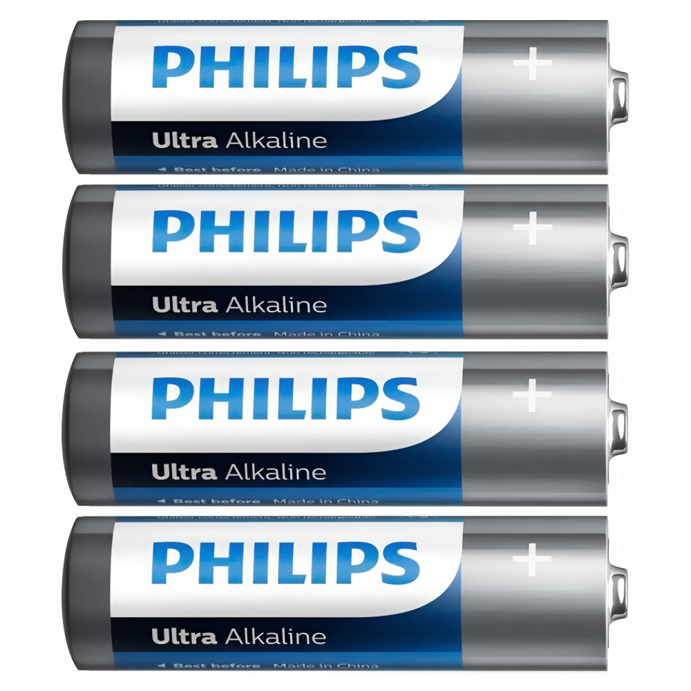 Pilhas Philips Ultra Alkaline AA com 4 Pilhas - LR6E4B/97