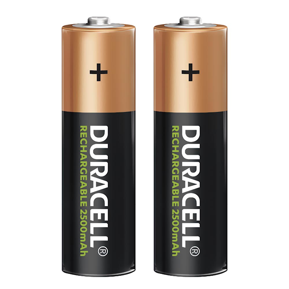 Pilhas Recarregável Duracell AA com 2 Pilhas / 2500MAH - DX1500 HR6