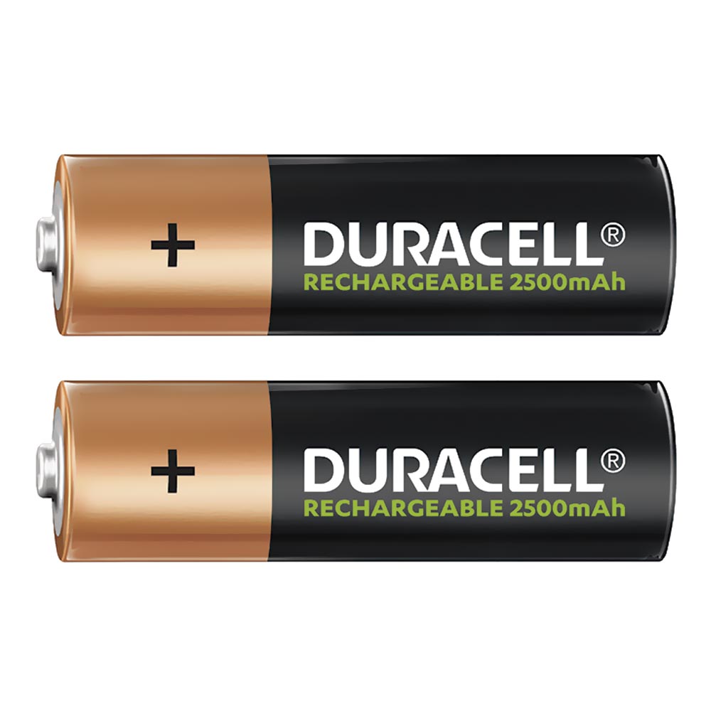 Pilhas Recarregável Duracell AA com 2 Pilhas / 2500MAH - DX1500 HR6