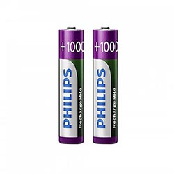 Pilhas Recarregável Philips AAA com 2 Pilhas / 1000MAH - R03B2RTU10/97