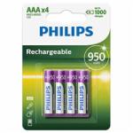 Pilhas Recarregável Philips AAA com 4 Pilhas / 950MAH - R03B4A95/97