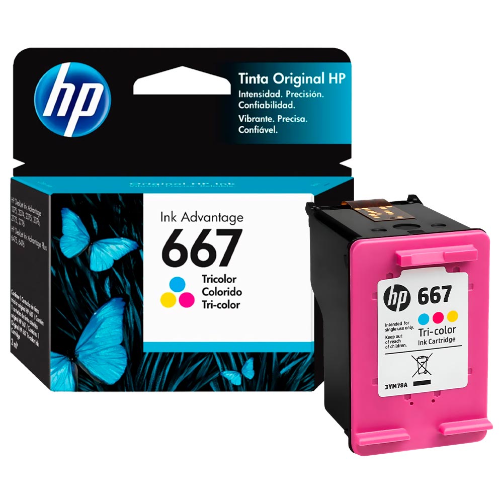 Cartucho de Tinta HP 3YM78AL 667 - Colorido