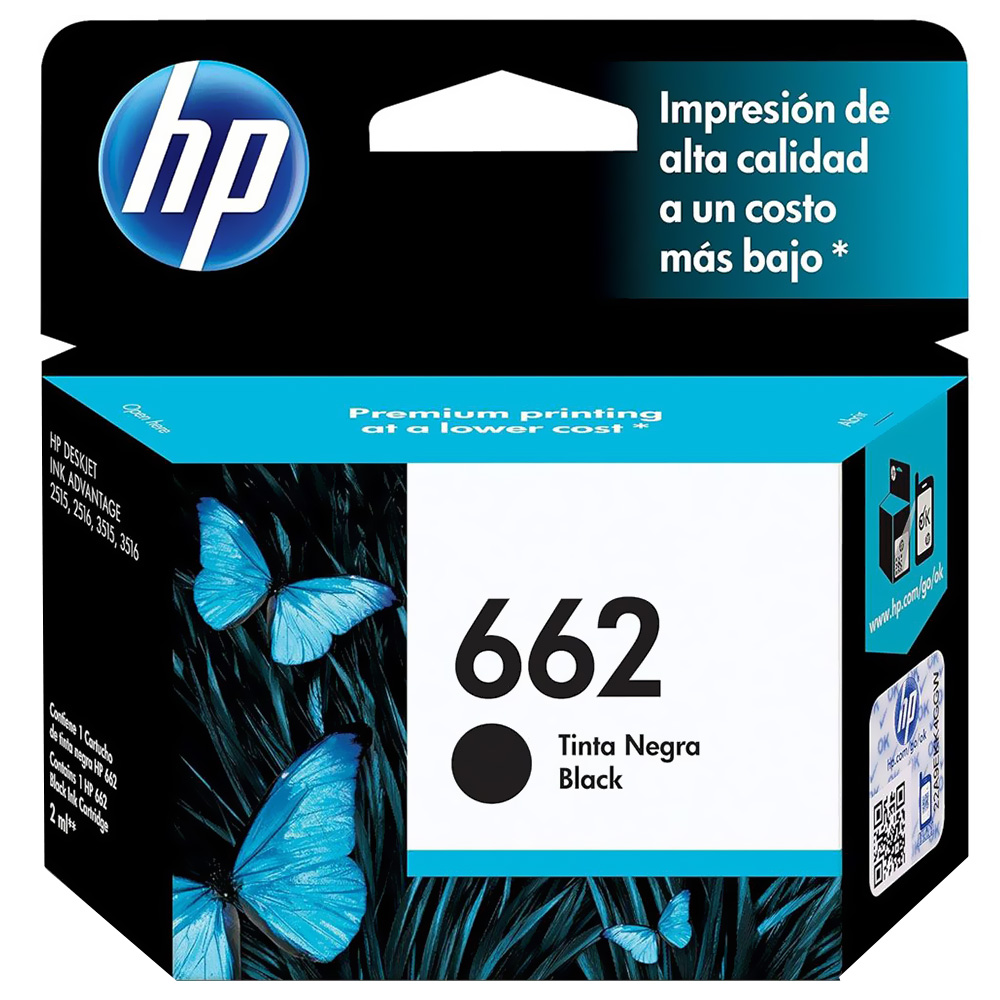 Cartucho de Tinta HP CZ103AL 662 - Preto