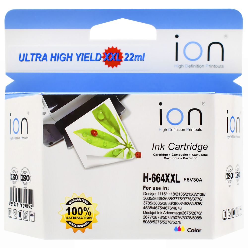 Cartucho de Tinta Ion F6V30A H-664XL - Colorido