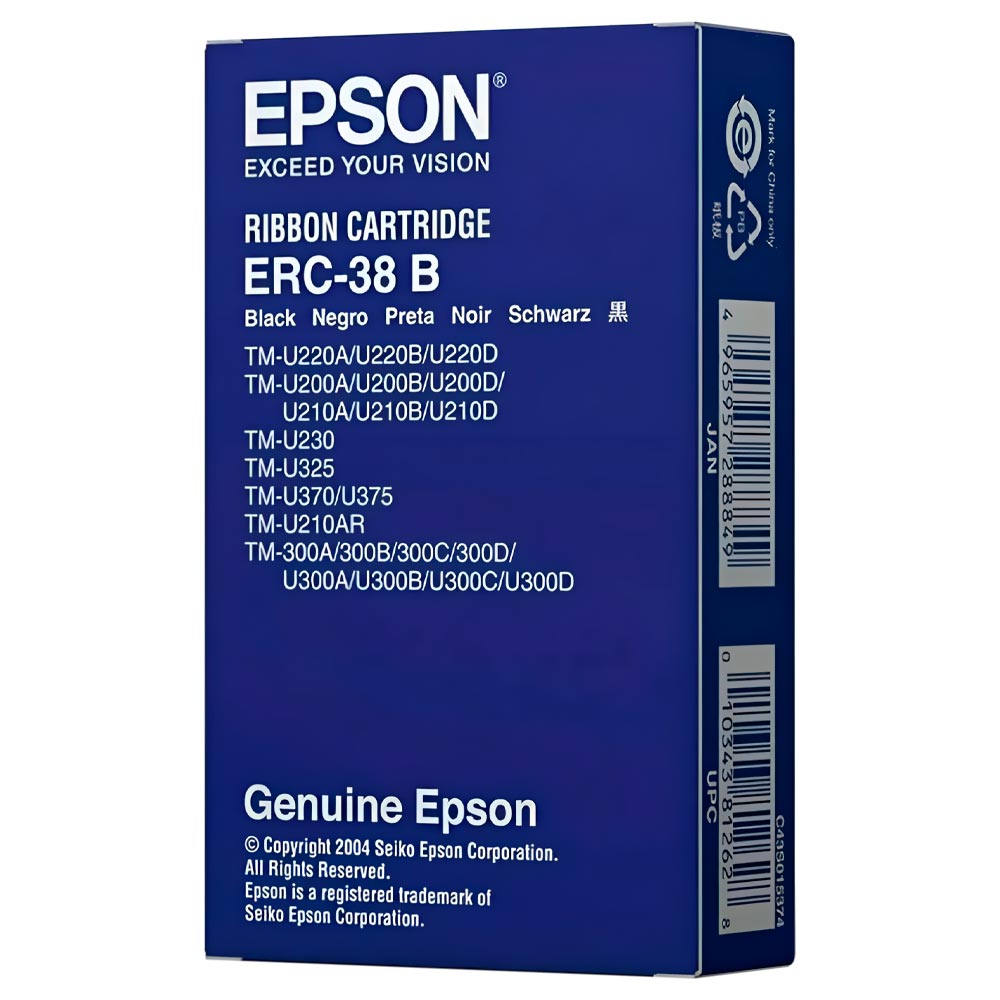 Fita para Impressora Epson ERC-38 B - Preto