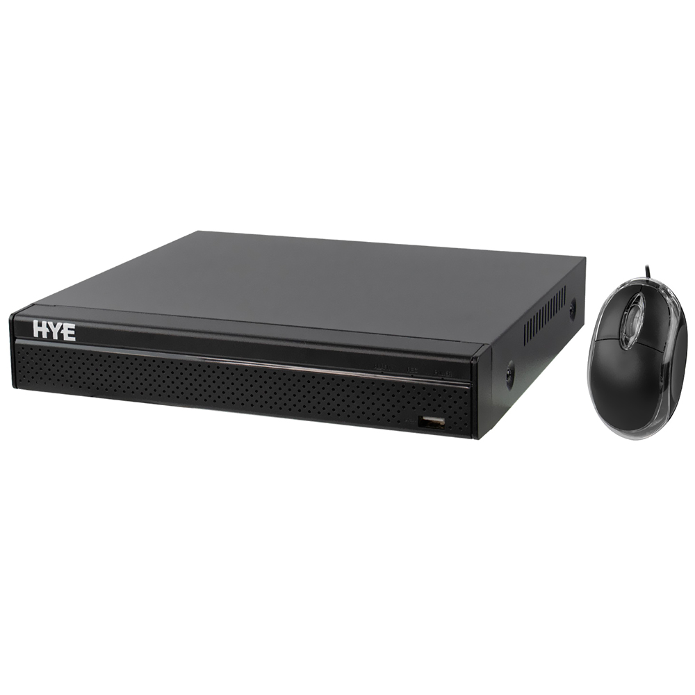 CCTV de Vigilância DVR HYE F2008M 8CH / HDMI / VGA / LAN - Preto + Mouse