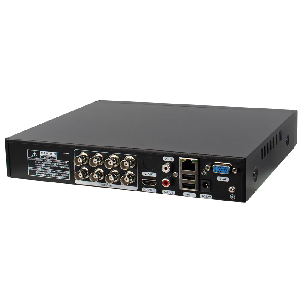 CCTV de Vigilância DVR HYE F2008M 8CH / HDMI / VGA / LAN - Preto + Mouse