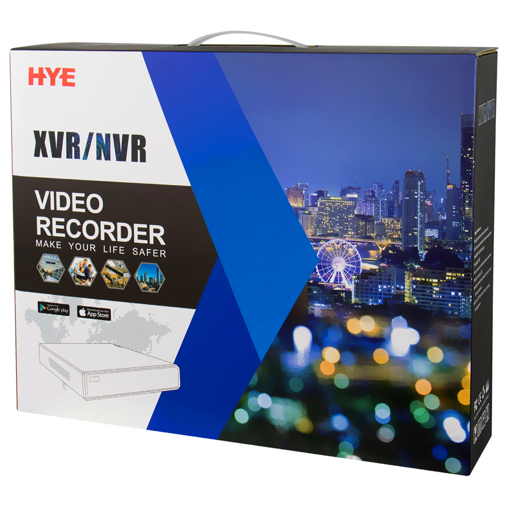 CCTV de Vigilância DVR HYE F2008M 8CH / HDMI / VGA / LAN - Preto + Mouse