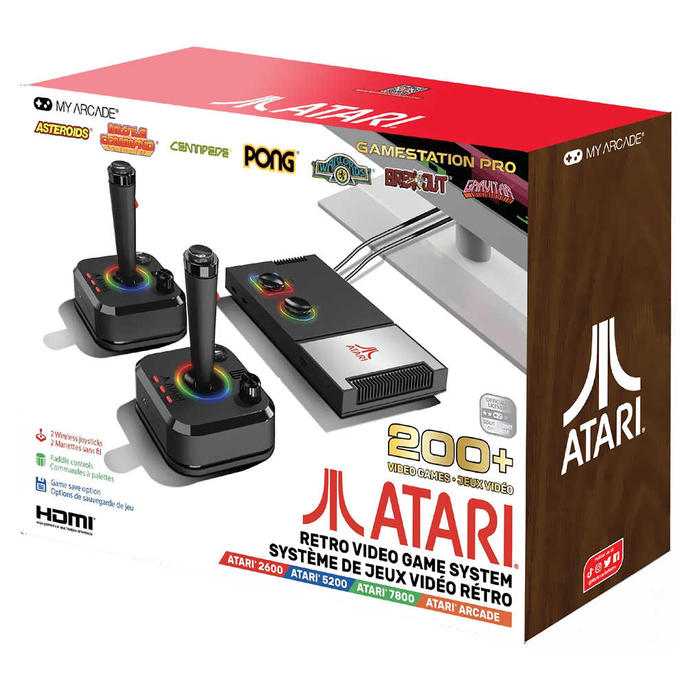 Console Atari DGUNL-7012 Gamestation Pro - Preto / Prata (com 200 jogos)