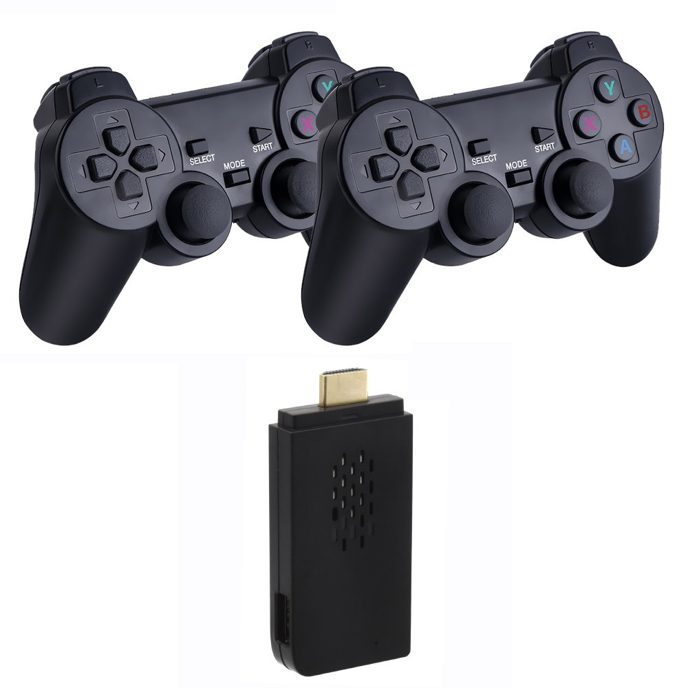 Console Game Stick Lite 4K - Preto + 2 Controles Wireless (Com 10000 Jogos)