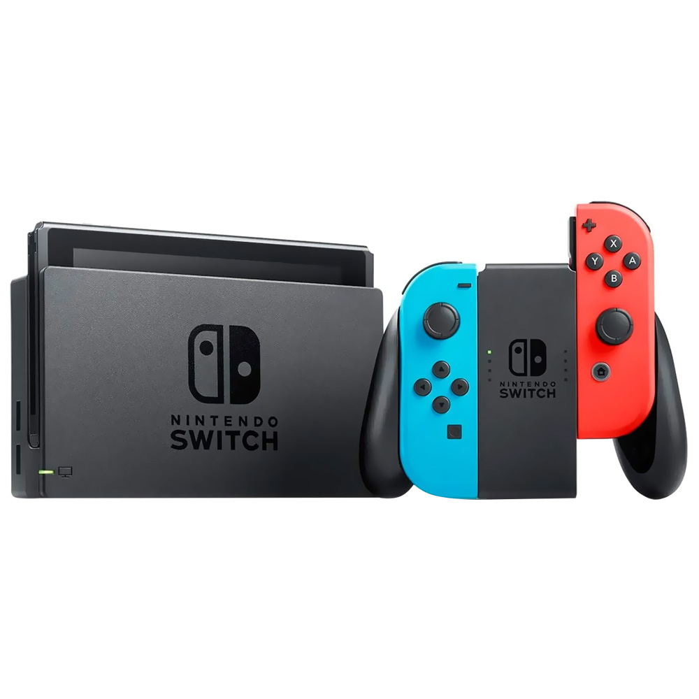 Console Nintendo Switch 32GB Ring Fit Adventure - Preto / Vermelho Neon (LEA-HAD-S-KABLF) (Europeu)