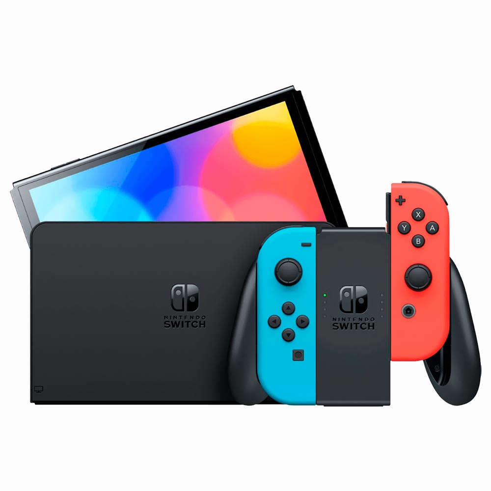 Console Nintendo Switch 64GB - Oled Azul / Vermelho Neon (HEG-S-KABAA) (Japonês)