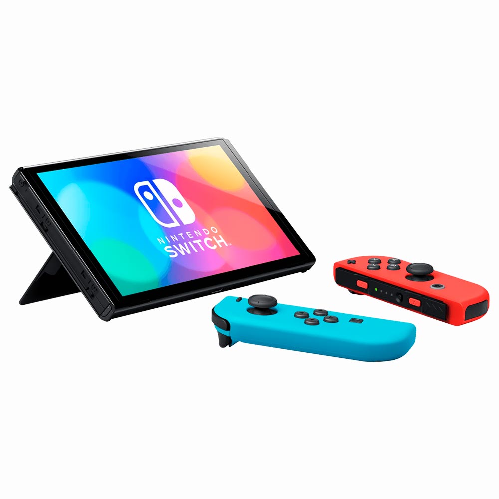 Console Nintendo Switch 64GB - Oled Azul / Vermelho Neon (HEG-S-KABAA) (Japonês)