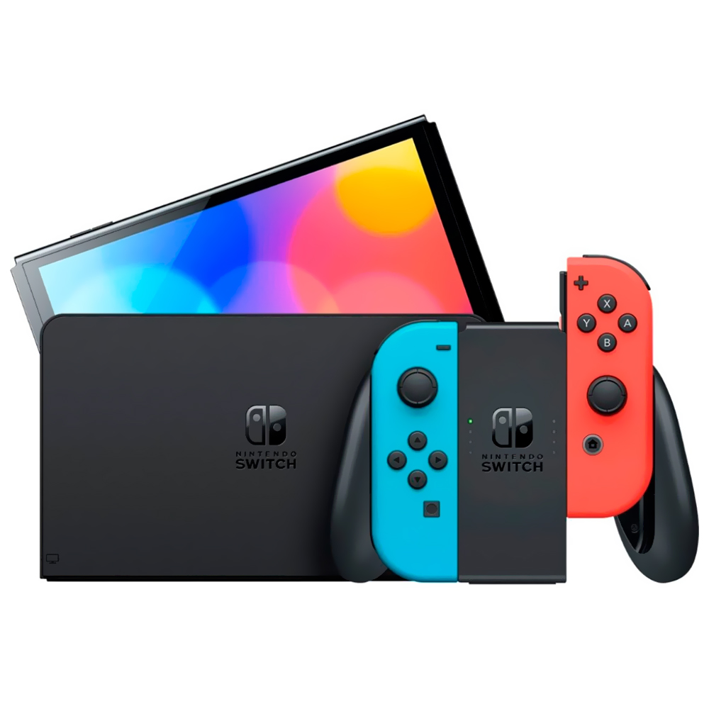 Console Nintendo Switch 64GB Oled - Azul / Vermelho Neon (HEG-S-KABAA)