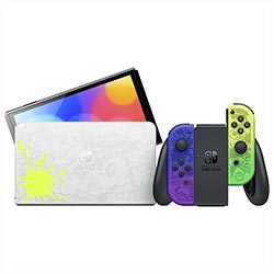 Console Nintendo Switch 64GB Splatoon Edition 3 - Oled Azul / Verde Neon (HEG-S-KCAAA) (Japonês)