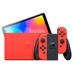 Console Nintendo Switch OLED 64GB Mario RED Edition - Preto / Vermelho (HEG-S-RAAAA) (Japonês)