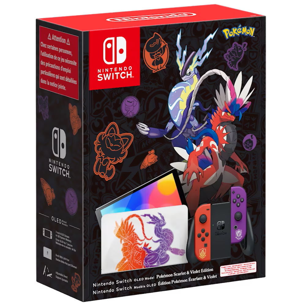 Console Nintendo Switch OLED 64GB Pokémon Scarlet & Violet Edition - Laranja / Roxo (HEG-S-KEAAA)