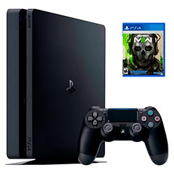 Console Sony PlayStation 4 Slim CUH-2215B 1TB / Bivolt - Preto + Jogo Call Of Duty Modern Warfare II (Americano)