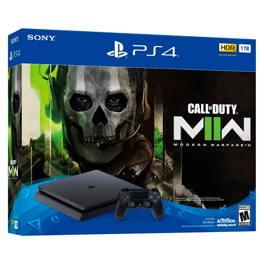 Console Sony PlayStation 4 Slim CUH-2215B 1TB / Bivolt - Preto + Jogo ...