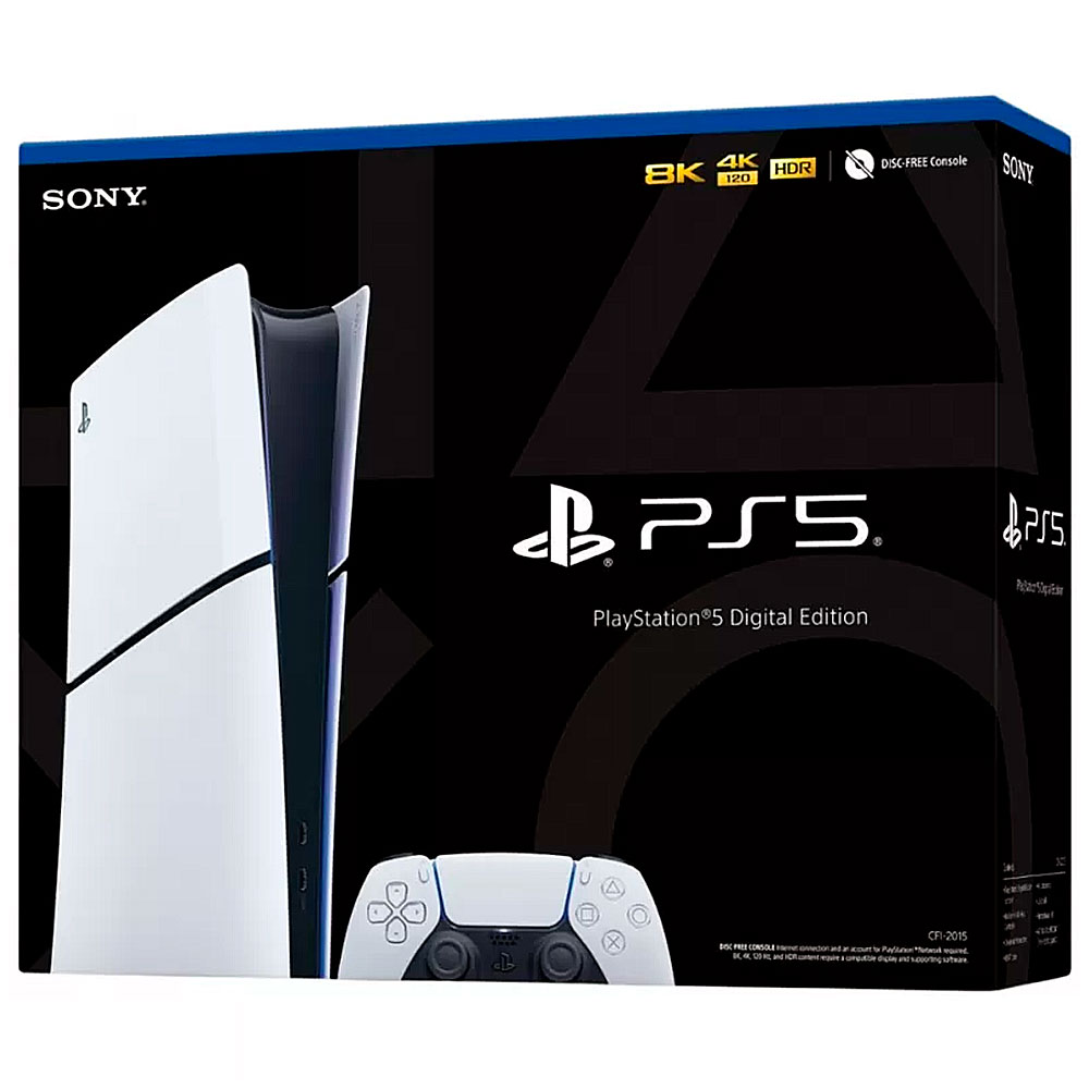 Console Sony Playstation 5 Slim CFI-2000 B01 1TB / 8K / 4K / Digital Edition / 110V - Branco