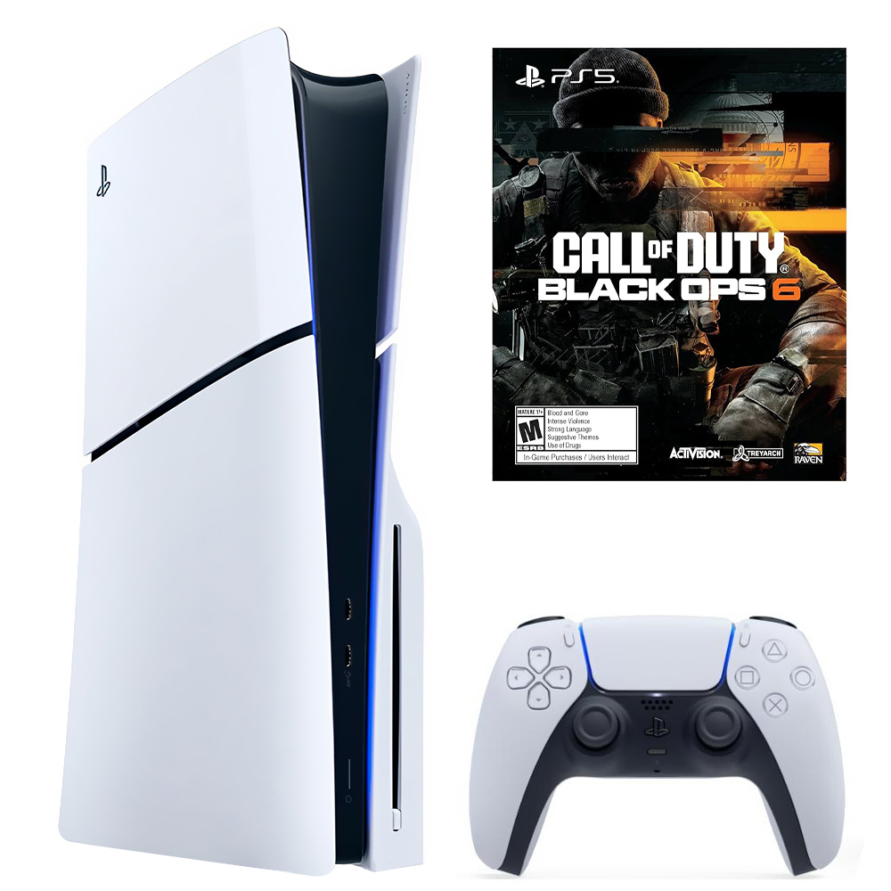 Console Sony PlayStation 5 Slim CFI-2015 A01X 1TB / Standard Edition / Bivolt - Branco + Jogo Call of Duty Black Ops 6 (Americano)