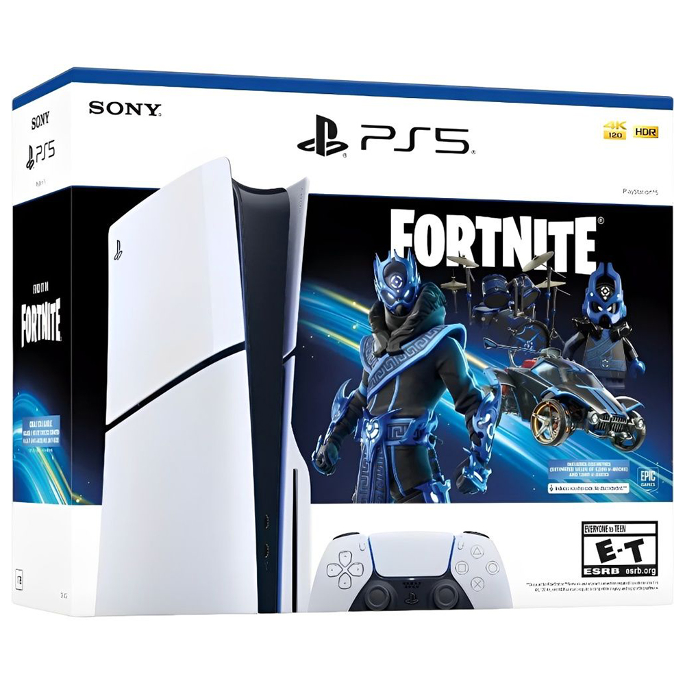 Console Sony PlayStation 5 Slim CFI-2015 A01X 1TB / Standard Edition / Bivolt - Branco + Jogo Fortnite Cobalt Star