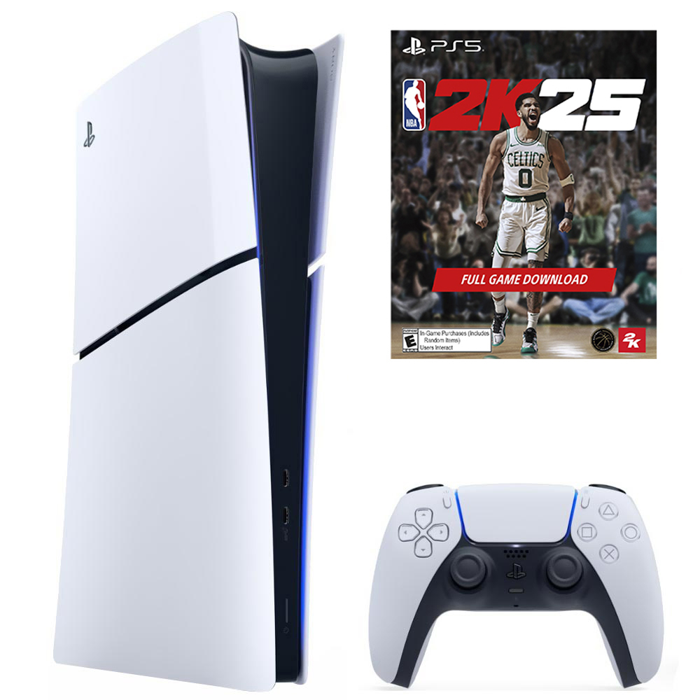 Console Sony PlayStation 5 Slim CFI-2015 B01X 1TB / Digital Edition / Bivolt - Branco + Jogo NBA 2K25