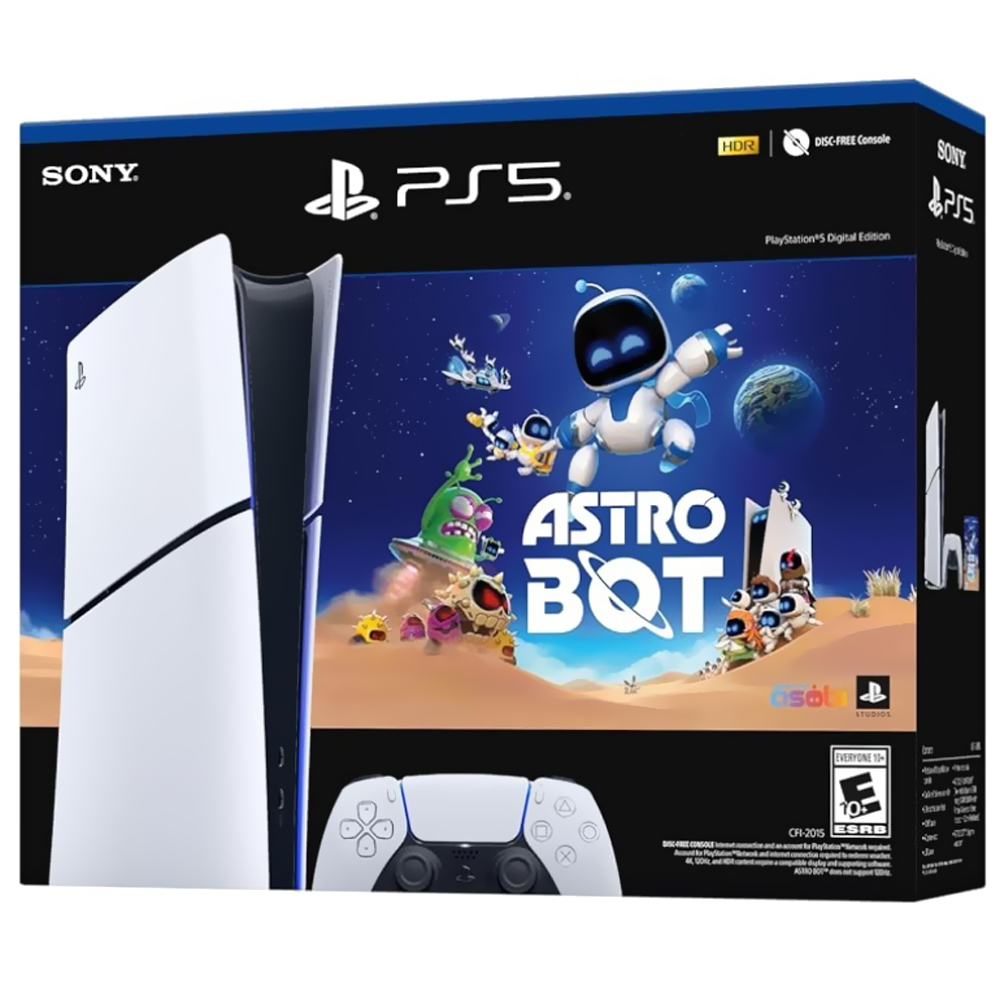 Console Sony PlayStation 5 Slim CFI-2016 B01Y 1TB / Digital Edition / 220V - Branco + Jogo Astro Bot (Europeu)