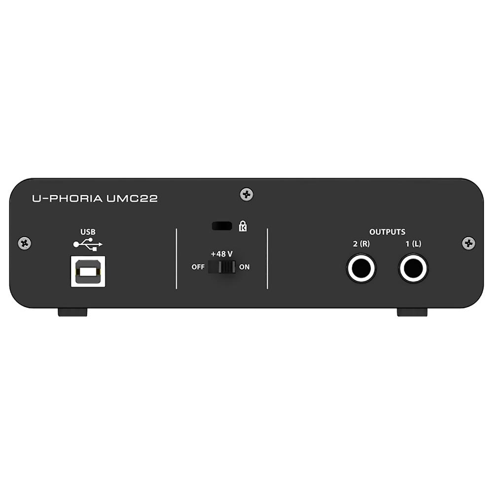 INTERFACE DE AUDIO BEHRINGER U-PHORIA UMC22 XLR/USB PRETO