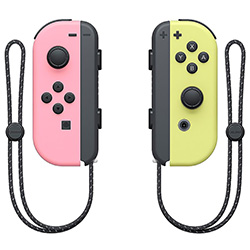 Controle Nintendo Switch Joy-Con Wireless - Rosa / Amarelo (HAC-A-JAVAF)