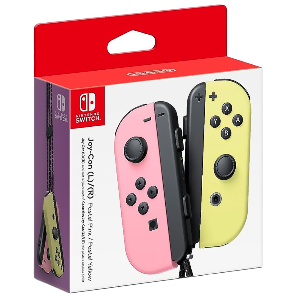 Controle Nintendo Switch Joy-Con Wireless - Rosa / Amarelo (HAC-A-JAVAF)