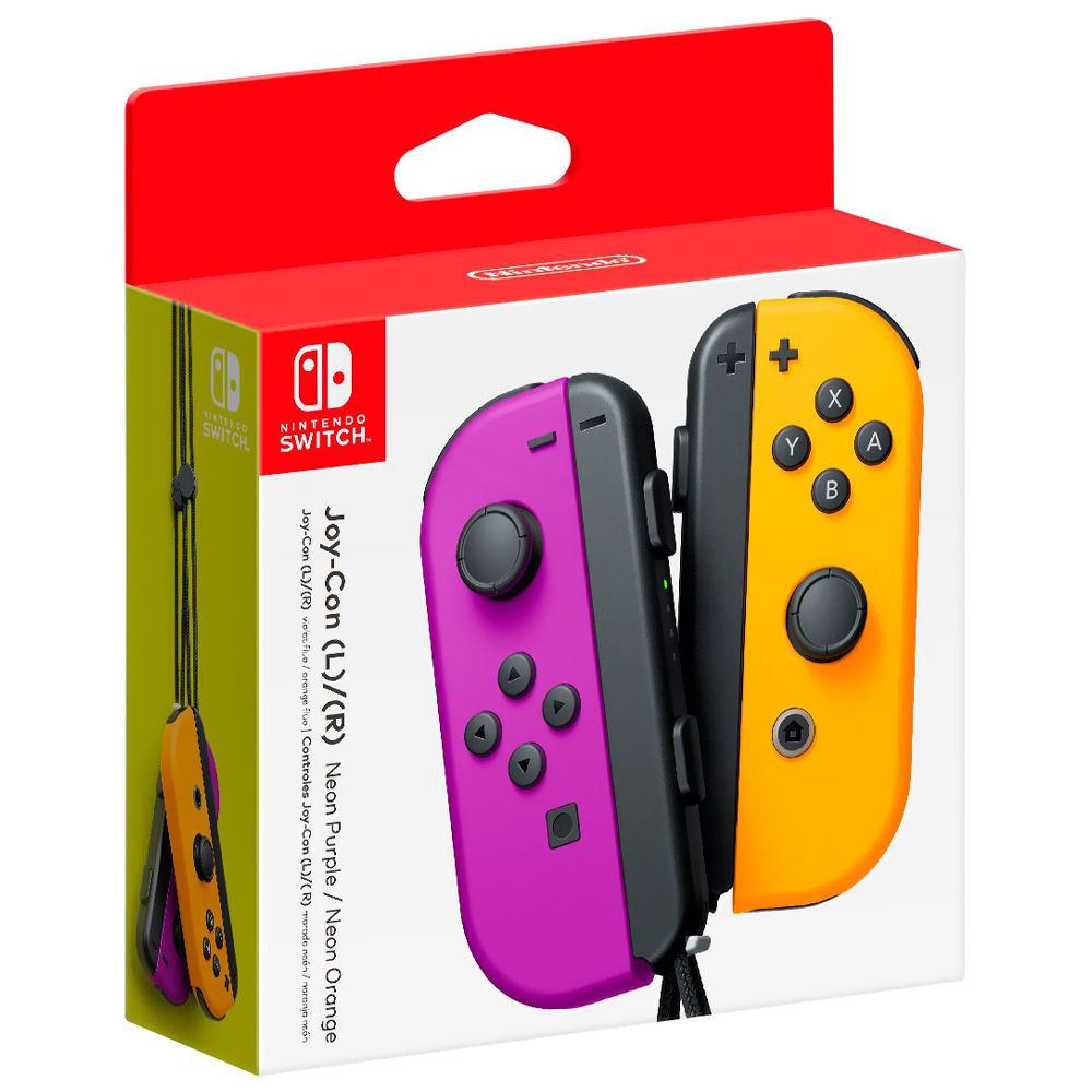 Controle Nintendo Switch Joy Wireless - Roxo / Laranja (HAC-A-JAQAA)