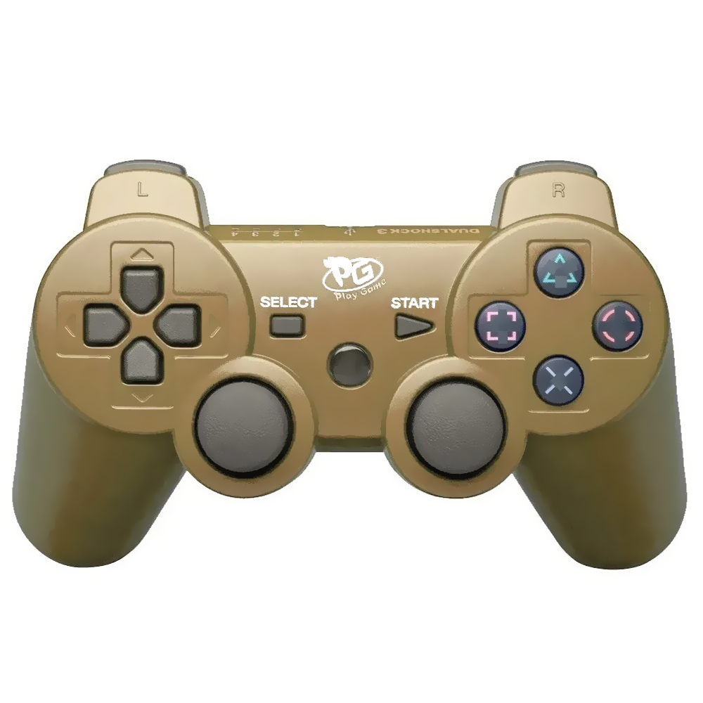 Controle Play Game Dualshock para PS3 Wireless - Dourado