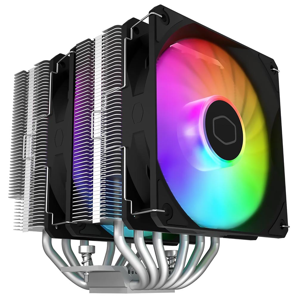 Cooler para Processador Cooler Master Hyper 620S RGB Preto - RR-D6NA-17PA-R1