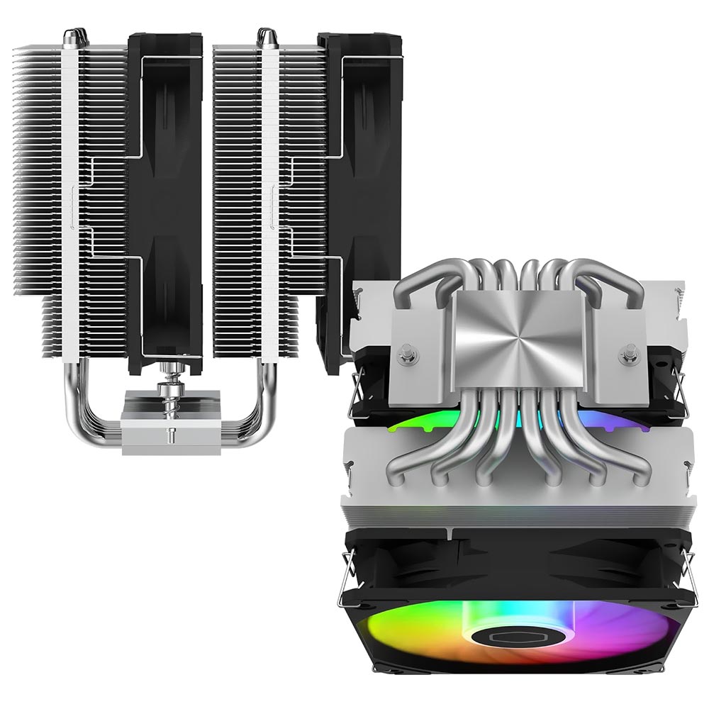 Cooler para Processador Cooler Master Hyper 620S RGB Preto - RR-D6NA-17PA-R1