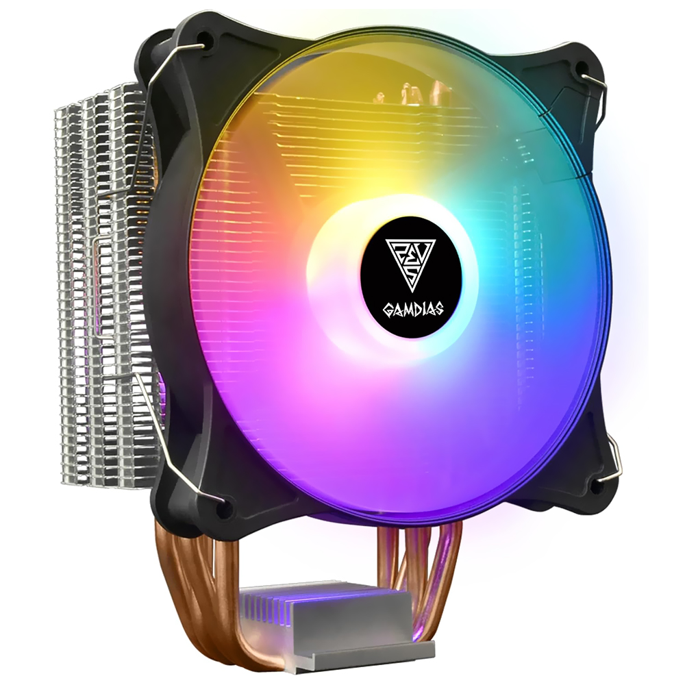 Cooler para Processador Gamdias Air Boreas E1-410-LITE RGB 120MM - Preto