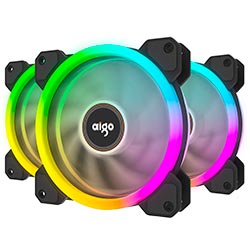 Cooler para Gabinete Aigo DR12 12X12 LED RGB - Kit com 3