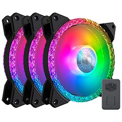 Cooler para Gabinete Cooler Master MasterFan MF120 Prismatic RGB - MFY-B2DN-203PA-R1 Kit com 3