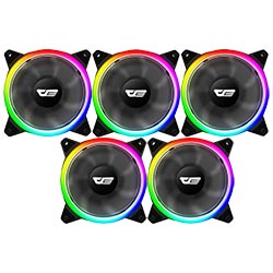 Cooler para Gabinete darkFlash DR12 Pro 12X12 LED RGB - Kit com 5 