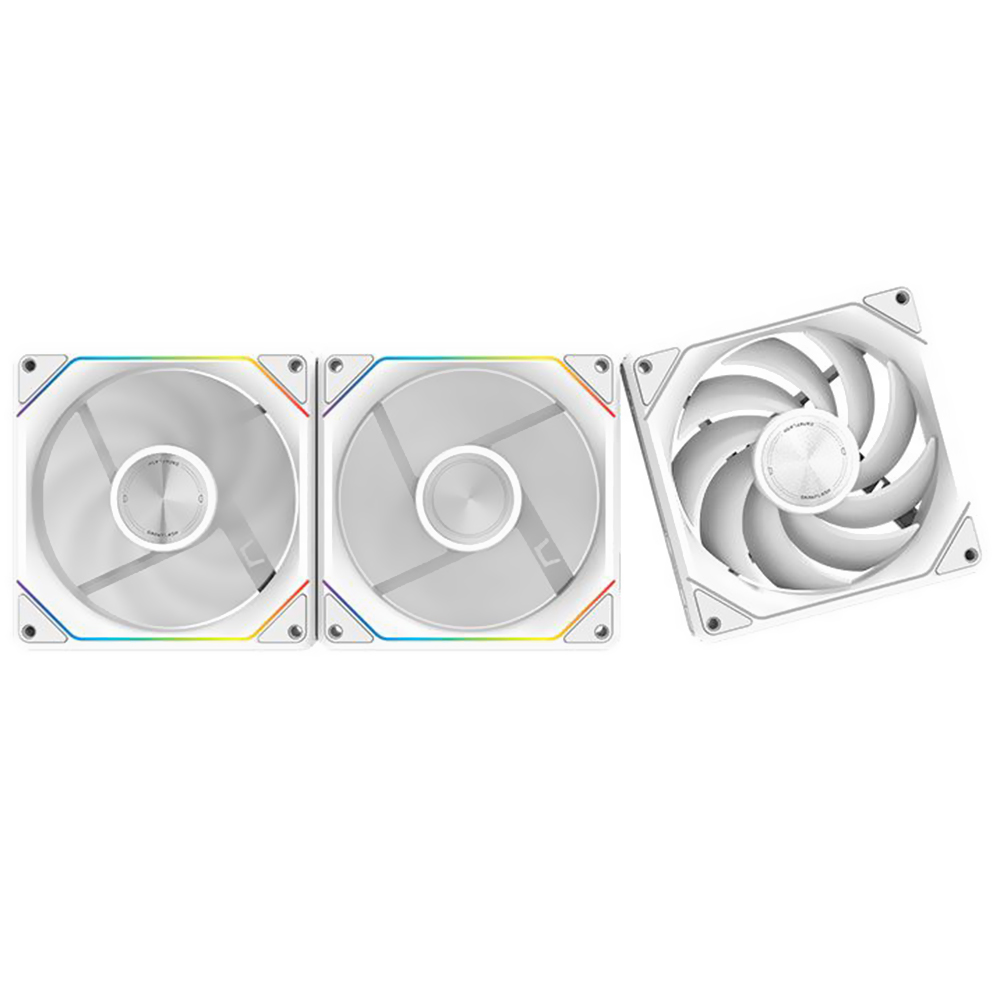 Cooler para Gabinete darkFlash Gauss G16 PWM 12X12 ARGB Branco - Kit com 3