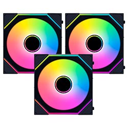 Cooler para Gabinete Lian Li Uni Fan SL-INF Wireless 120 12X12 ARGB Preto - Kit com 3 (12SLIN1W3B)